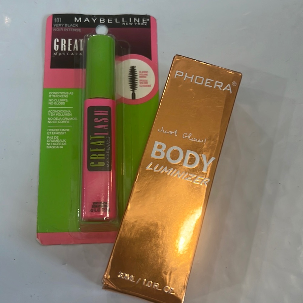 Maybelline mascara with phoera Body Luminizer